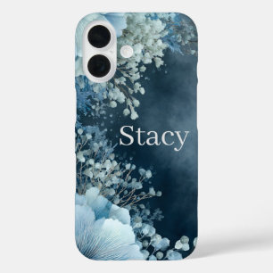 Coques iPhone 16 Fleurs Bleues & Nuages