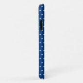 Coques Case-Mate iPhone fleurs bleues sur étoiles blanches (Dos/Droite)