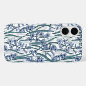 Coques Case-Mate iPhone Fleurs Blue Hyacinth sur blanc (Verso (horizontal))