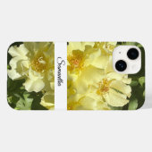 Coques Case-Mate iPhone Fleurs botaniques jaunes (Verso (horizontal))
