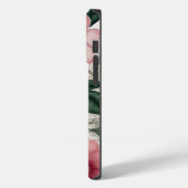 Coques Case-Mate iPhone Fleurs botaniques roses modernes Monogrammes (Verso / Gauche)