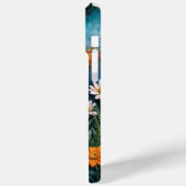 Coques Case-Mate iPhone Fleurs chamomiles de papillon d'insecte orange vif (Verso / Gauche)