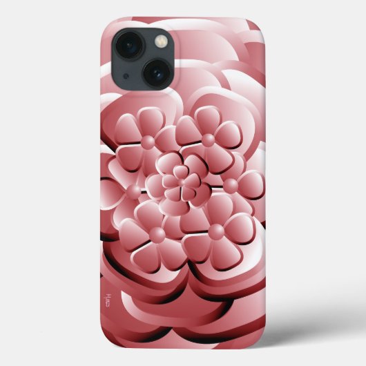 Coques Case-Mate iPhone Fleurs Chrome - Coque-coque iphone en caoutchouc (Verso)