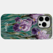 Coques Case-Mate iPhone Fleurs Claude Monet Iris Violet, Personnalisées (Verso (horizontal))