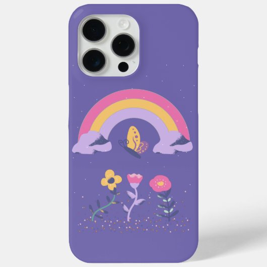 Coques Case-Mate iPhone Fleurs Cloud Arc-en-ciel (Verso)