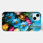 Coques Case-Mate iPhone Fleurs colorées (Verso (horizontal))