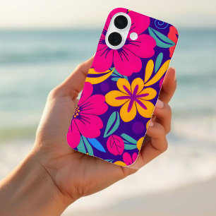 Coques iPhone 16 Fleurs colorées-Dopamine Style-Fleurs rétro