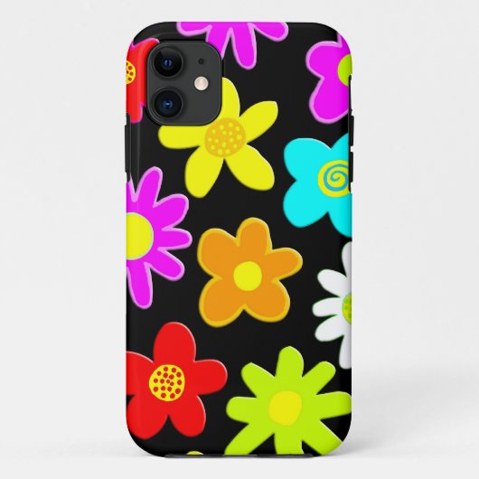 Coques Case-Mate iPhone Fleurs colorées en gras (Dos)