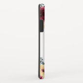Coques Case-Mate iPhone Fleurs colorées Monogramme frontalier (Dos/Droite)