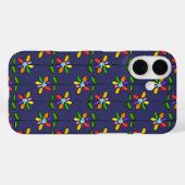 Coques Case-Mate iPhone fleurs colorées motif (Verso (horizontal))