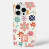 Coques Case-Mate iPhone Fleurs colorées personnalisées Motif (Verso)