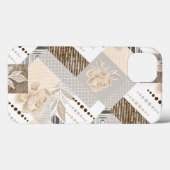 Coques Case-Mate iPhone Fleurs crème sur fond blanc (Verso (horizontal))