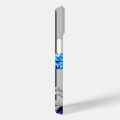 Coques Case-Mate iPhone Fleurs croisées diamant et Gem - Monogrammes (Verso / Droite)