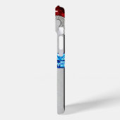 Coques Case-Mate iPhone Fleurs croisées diamant et Gem - Monogrammes (Verso / Gauche)