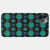 Coques Case-Mate iPhone Fleurs dans artdeco retrolook vert et bleu (Dos (Horizontal))