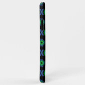 Coques Case-Mate iPhone Fleurs dans artdeco retrolook vert et bleu (Dos/Droite)