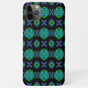Case-Mate iPhone Case Fleurs dans artdeco retrolook vert et bleu
