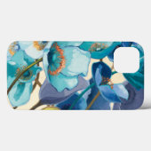 Coques Case-Mate iPhone Fleurs dans différentes nuances de violet et de bl (Verso (horizontal))