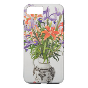 Coques Pour iPhone Fleurs dans une cruche noire et blanche