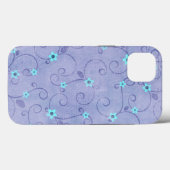 Coques Case-Mate iPhone Fleurs d'Aqua sur violet (Verso (horizontal))