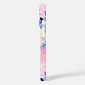 Coques Case-Mate iPhone Fleurs d'aquarelle Abstraite rose et bleu (Verso / Gauche)