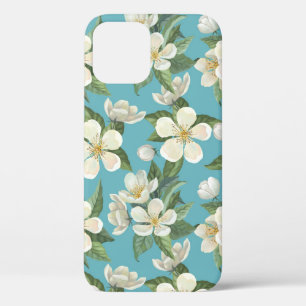 Case-Mate iPhone Case Fleurs d'aquarelle blanche Feuilles verts