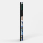 Coques Case-Mate iPhone Fleurs d'aquarelle botanique personnalisées bleu (Dos/Droite)