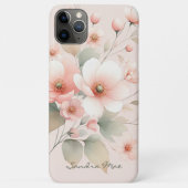 Coques Case-Mate iPhone Fleurs d'aquarelle élégantes et délicates (Dos)