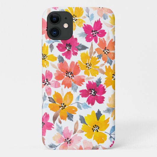 Coques Case-Mate iPhone Fleurs d'Aquarelle Florale Perdues (Dos)