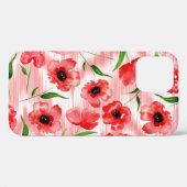 Coques Case-Mate iPhone Fleurs d'aquarelle : ikat de pavot. (Verso (horizontal))