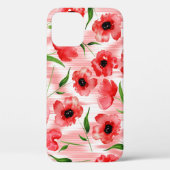 Coques Case-Mate iPhone Fleurs d'aquarelle : ikat de pavot. (Verso)