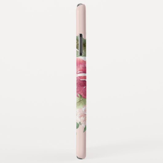 Coques Case-Mate iPhone Fleurs d'aquarelle modernes Monogrammes (Dos/Droite)