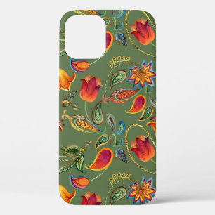 Case-Mate iPhone Case Fleurs d'aquarelle Paisley, motif indien sans soud