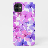 Coques Case-Mate iPhone Fleurs d'aquarelle rose et violet (Dos)