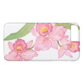 Coques Case-Mate iPhone Fleurs d'aquarelle rose exotique (Dos (Horizontal))