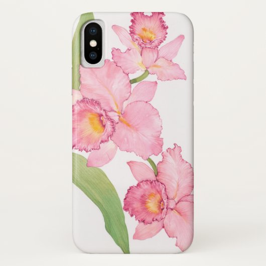 Coques Case-Mate iPhone Fleurs d'aquarelle rose exotique (Dos)