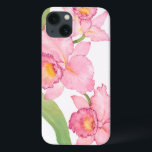 Etui iPhone 13 Fleurs d'aquarelle rose exotique<br><div class="desc">Fleurs d'aquarelles roses exotiques Artiste : Tim OToole</div>