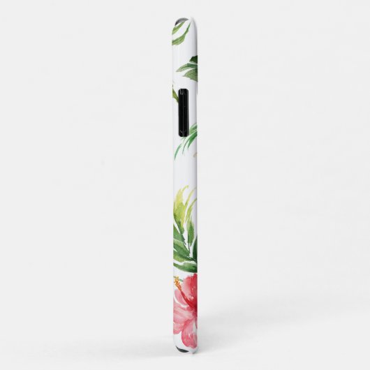 Coques Case-Mate iPhone Fleurs d'aquarelle tropicale (Dos/Droite)