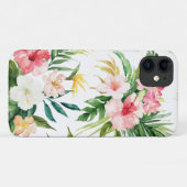 Coques Case-Mate iPhone Fleurs d'aquarelle tropicale (Dos (Horizontal))