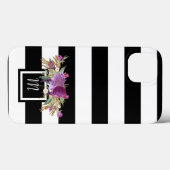 Coques Case-Mate iPhone Fleurs d'aquarelle violette et or (Verso (horizontal))