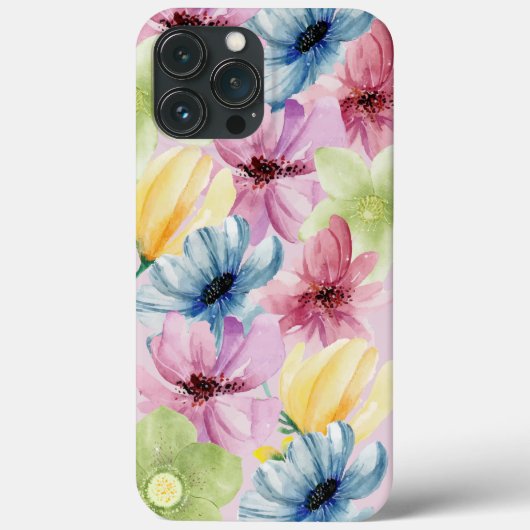 Coques Case-Mate iPhone Fleurs d'aquarelles gaies (Verso)