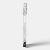 Coques Case-Mate iPhone Fleurs d'argent élégant nom monogramme (Verso / Droite)