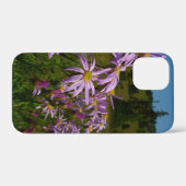Coques Case-Mate iPhone Fleurs d'aster violet au Mont Rainier (Verso (horizontal))