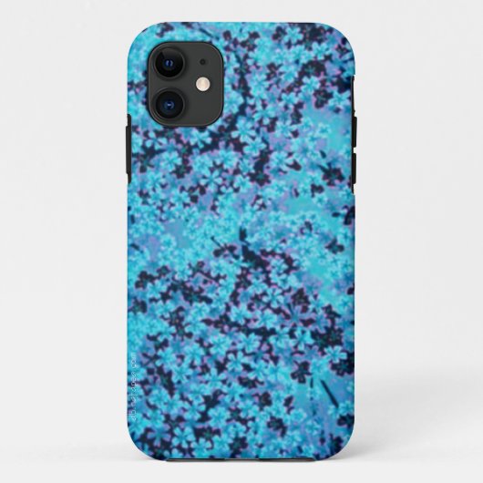 Coques Case-Mate iPhone Fleurs de cerisier bleues (Dos)