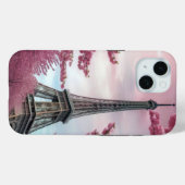 Coques Case-Mate iPhone Fleurs de cerisier et serviette Eiffel (Verso (horizontal))
