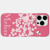 Coques Case-Mate iPhone Fleurs de Cerisier Personnalisées (Verso (horizontal))