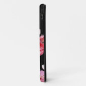 Coques Case-Mate iPhone Fleurs de cerisier rose vif Fond noir (Dos/Gauche)