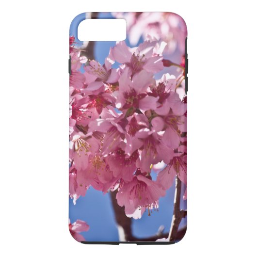 Coques Case-Mate iPhone Fleurs de cerisier Sakura Étoiles rouges (Dos)