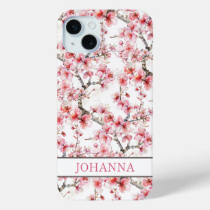 Coque iPhone 15 Mini Fleurs de cerisier Sakura japonaises