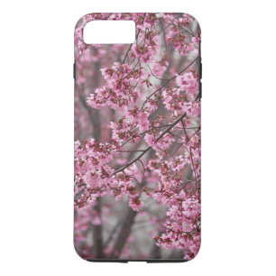 Coque iPhone 7 Plus Fleurs de cerisier Sakura rose flottant